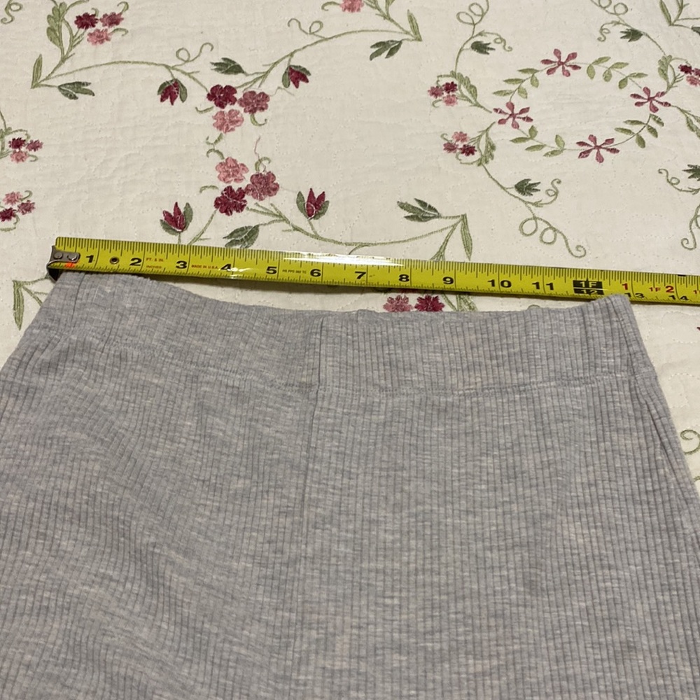 Reformation The Stone Pant Ribbed High Rise Crop Straight Leg Pull On oatmeal - Picture 8 of 11